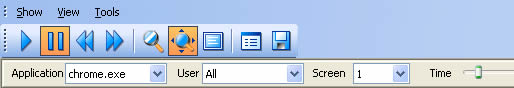 Screen snapshots playback control