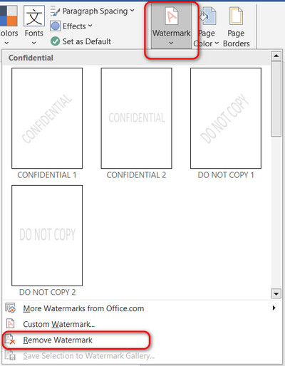 Remove Watermark in Microsoft Word