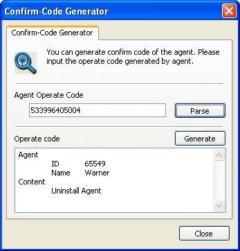 Create confirm code