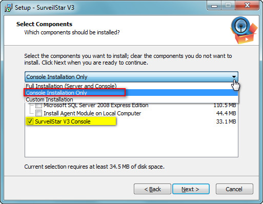 Setup SurveilStar Console