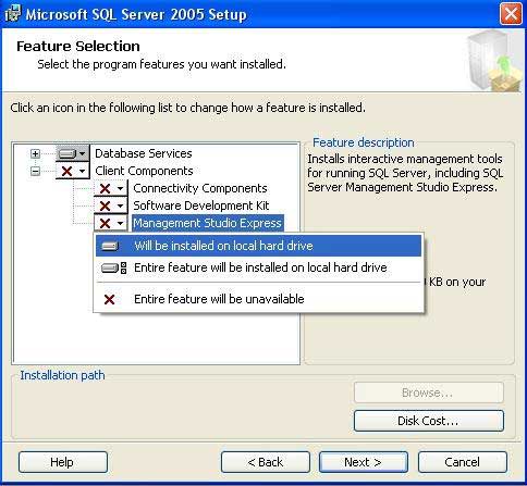 Install Management Studio Express