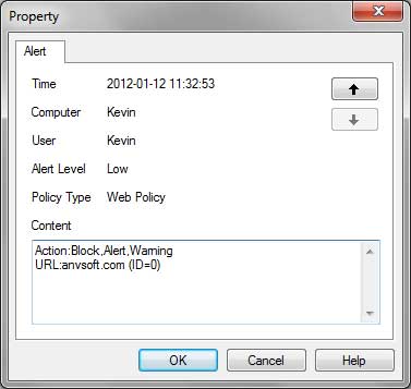 View Policy Log Property to Know Detailed Information