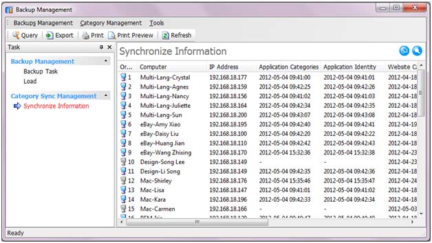 Synchronize information Management